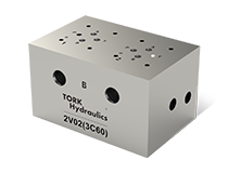 2V02(3C60),2V02(3C60) بلوک 1/4 دوطبقه فولادی برای شیر وسط باز