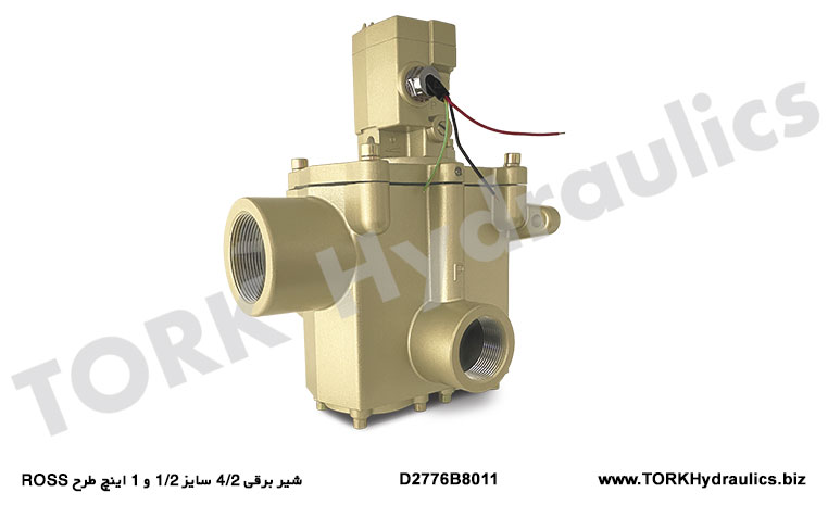 شیر برقی 4/2 سایز 1/2 و 1 اینچ طرح ROSS, شیر برقی هیدرولیک طرح ROSS