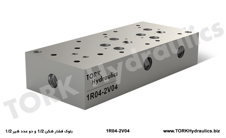 بلوک فشار شکن 1/2 و دو عدد شیر 1/2 ترک هیدرولیک, 1/2 pressure relief block and two hydraulic 1/2 crack valves