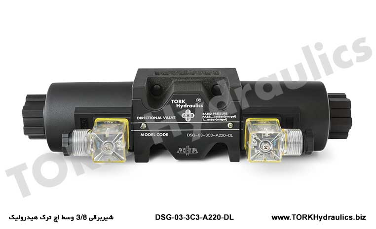 شیربرقی 3/8 وسط اچ ترک هیدرولیک, Hidrolik tork dağlamasının ortasında solenoid valf 3/8