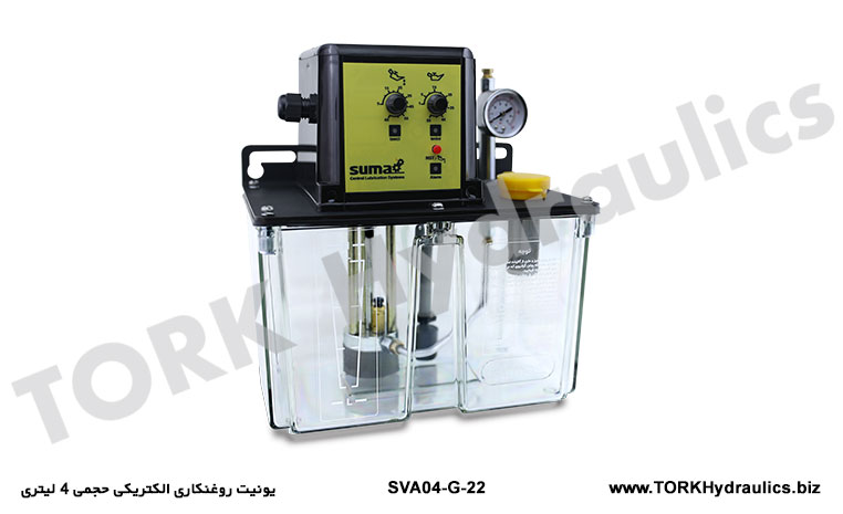 دستگاه یونیت روغنکاری الکتریکی حجمی 4 لیتری هیدرولیک, 4 litrelik hidrolik elektrikli yağlama ünitesi