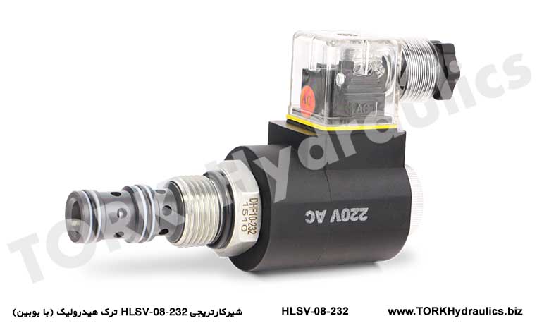 شیرکارتریجی HLSV-08-232 ترک هیدرولیک (با بوبین), Hidrolik çatlak kartuş valfi HLSV-08-232 (bobinli)