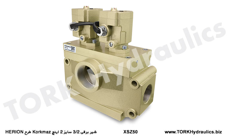 شیر برقی 3/2 سایز 2 اینچ Korkmaz طرح HERION, Solenoid valf 3/2 boy 2 inç Korkmaz tasarım HERION
