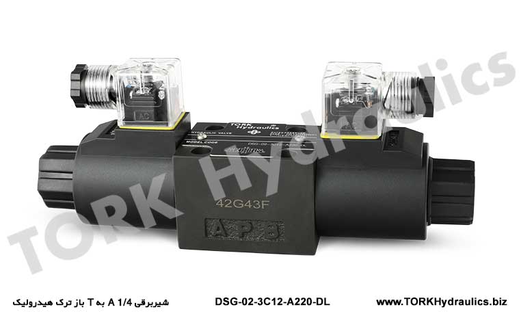 شیربرقی 1/4 A به T باز ترک هیدرولیک , Solenoid valf 1/4 A'dan T'ye açık hidrolik tork