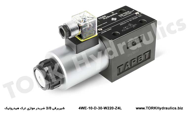 شیربرقی 3/8 ضربدر موازی ترک هیدرولیک, Solenoid Kumandalı Yö4WE-10-D-30 Valfınlü 