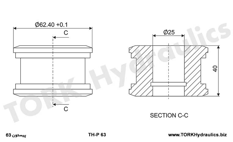 پیستون 63 جک هیدرولیک, Piston 63 hydraulic jack