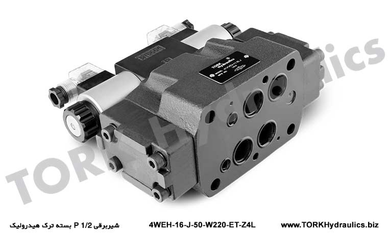 شیربرقی 1/2 P بسته ترک هیدرولیک, Solenoid Kumandalı Yönlü 4WEH-16-J-50 Valfı