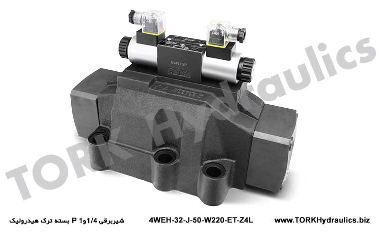 شیربرقی 1/4و1 P بسته ترک هیدرولیک, Solenoid Kumandalı Yönlü 4WEH-32-J-50 Valfı