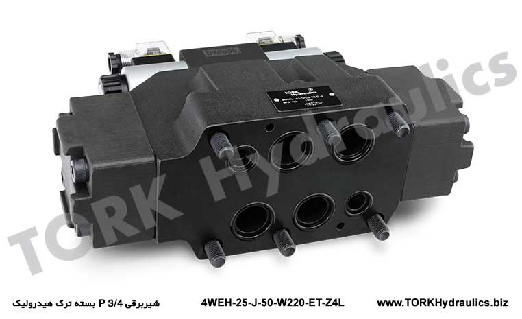 شیربرقی 3/4 P بسته ترک هیدرولیک, Solenoid Kumandalı Yönlü 4WEH-25-J-50 Valf