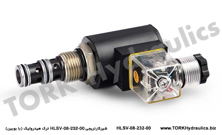 شیرکارتریجی HLSV-08-232 ترک هیدرولیک (با بوبین), 3/2 POPET VALFLER BUCHER