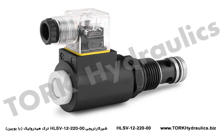 شیرکارتریجی HLSV-12-220 ترک هیدرولیک (با بوبین), 2/2 POPET VALFLER