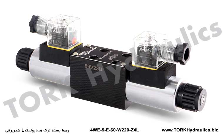 شیربرقی L وسط بسته ترک هیدرولیک, BOBİNLİ YÖN KONTROL VALF  4WE-5-E-60