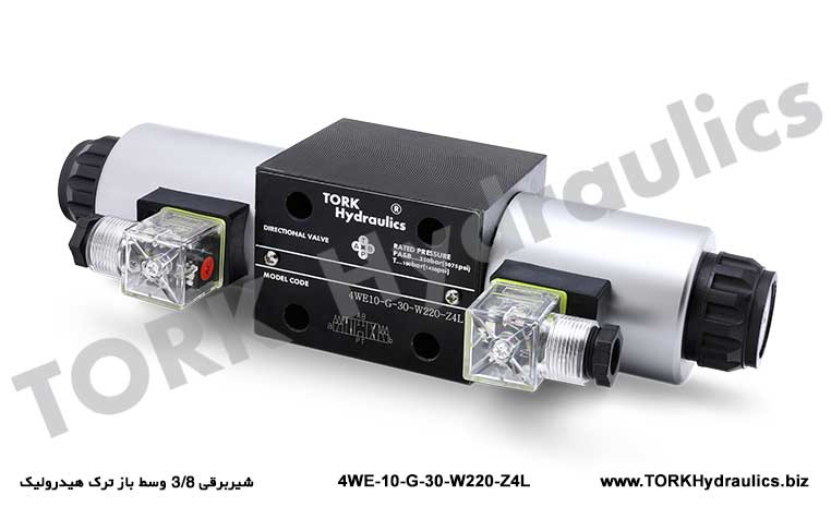 شیربرقی 3/8 وسط باز ترک هیدرولیک, L4WE-10-G-30 ÇİFT BOBİN YÖN KONTROL Valf