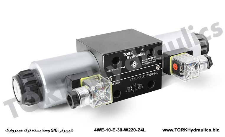 شیربرقی 3/8 وسط بسته ترک هیدرولیک, Solenoid Kumandalı Yönlü  L4WE-10-E-30 Valfı