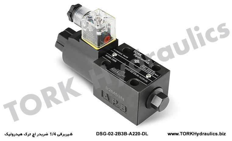 شیربرقی 1/4 ضربدر اچ ترک هیدرولیک, Solenoid Kumandalı Yönlü DSG-02-2B3B Valfı