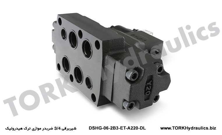 شیربرقی 3/4 ضربدر موازی ترک هیدرولیک, Solenoid Kumandalı Yönlü DSHG-06-2B3-ET Valfı