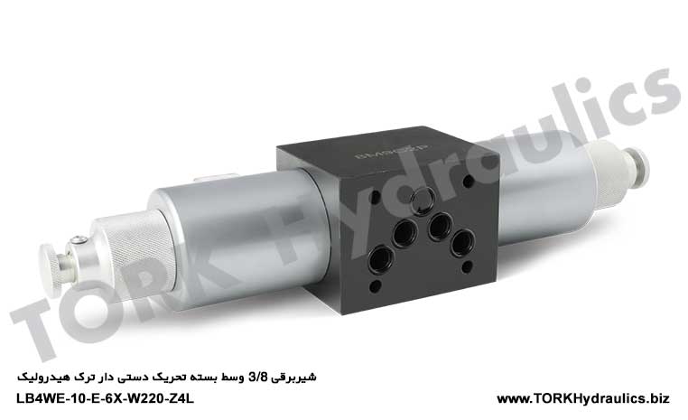 شیربرقی 3/8 وسط بسته تحریک دستی دار ترک هیدرولیک, Solenoid Va Manuel Kumandalı Yönlü LB4WE-10-E-6X Valfı