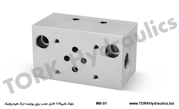 بلوک شیر1/4 قابل نصب روی یونیت ترک هیدرولیک, hidrolik NG 06 Tekli Pleyt 1/4
